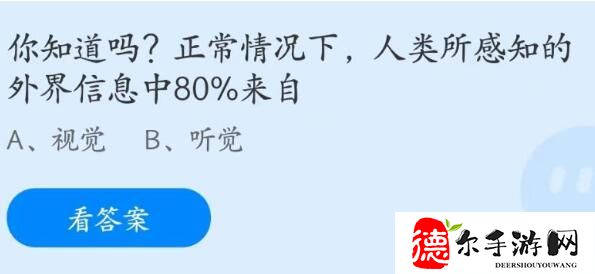 人类所感知的外界信息中80%来自